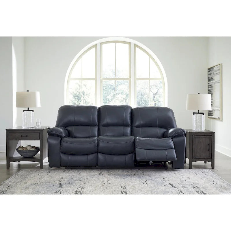 Leesworth Blue Power Reclining Sofa - 88W x 41D x 41H