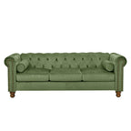 Large Sofa,Velvet Sofa Three-seat Sofa Tufted Chesterfield Settee Sofa