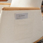 Accent Rocking Chair with Footrest High Back Rubber Wood Rocking Legs Bedroom Living Space