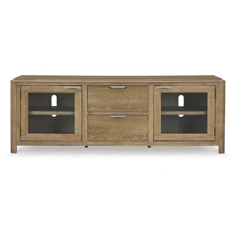 Light Brown 80 TV Stand for TVs up to 92 - 79.63W x 20D x 28H