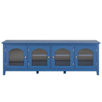 71 TV Cabinet w/ Solidwood Frame, Changhong Glass Door, Metal Handle