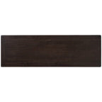 Retro Design Console Table with Two Open Shelves, Pine Solid Wood Frame and Legs for Living Room