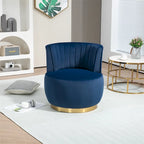 360 Degree Swivel Cuddle Barrel Accent Chairs with Wide Upholstered