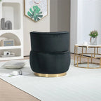 360 Degree Swivel Cuddle Barrel Accent Chairs with Wide Upholstered