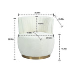 360 Degree Swivel Cuddle Barrel Accent Chairs with Wide Upholstered