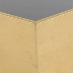 Glam Modern Wood Gold Hexagon Glass Top Coffee Table - 48 x 42 x 16