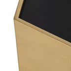 Glam Modern Wood Gold Hexagon Glass Top Coffee Table - 48 x 42 x 16