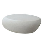 43.31Fiberglass Elliptical Coffee Table for Living Room Vintage Table, Irregular Center Table,No Need Assembly