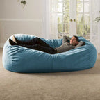 7 Foot Giant Bean Bag Sofa For Adults - Premium Chenille