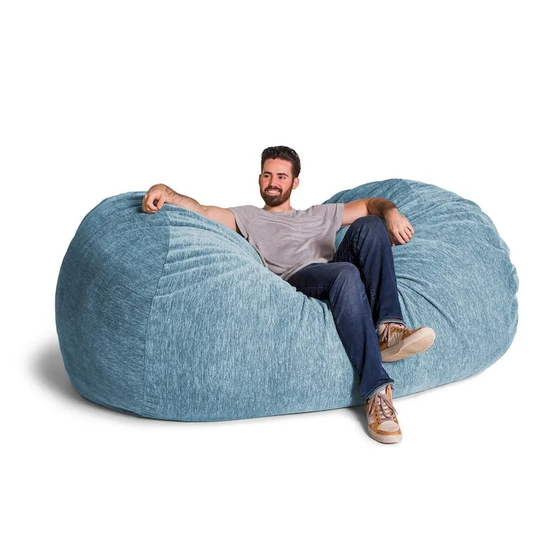 7 Foot Giant Bean Bag Sofa For Adults - Premium Chenille