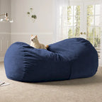 7 Foot Giant Bean Bag Sofa For Adults - Premium Chenille