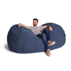 7 Foot Giant Bean Bag Sofa For Adults - Premium Chenille
