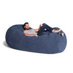 7 Foot Giant Bean Bag Sofa For Adults - Premium Chenille