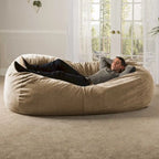 7 Foot Giant Bean Bag Sofa For Adults - Premium Chenille