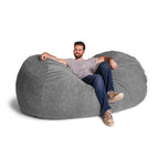 7 Foot Giant Bean Bag Sofa For Adults - Premium Chenille