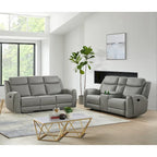 Wesley 2-Piece Transitional Reclining Set, Gray