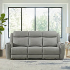Wesley 2-Piece Transitional Reclining Set, Gray