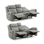 Wesley 2-Piece Transitional Reclining Set, Gray