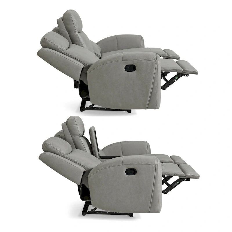 Wesley 2-Piece Transitional Reclining Set, Gray