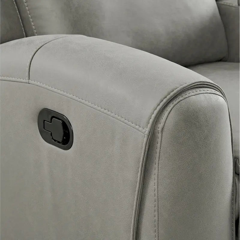 Wesley 2-Piece Transitional Reclining Set, Gray