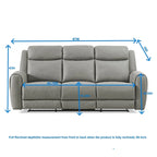 Wesley 2-Piece Transitional Reclining Set, Gray