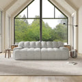 Modern Comfy Couch 3 Seater, Upholstered Floor Sofa 3D Textile Material Cloud Couch for Living Room, Apartment