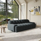 Modern Comfy Couch 3 Seater, Upholstered Floor Sofa 3D Textile Material Cloud Couch for Living Room, Apartment