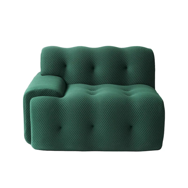 Modern Comfy Couch 3 Seater, Upholstered Floor Sofa 3D Textile Material Cloud Couch for Living Room, Apartment