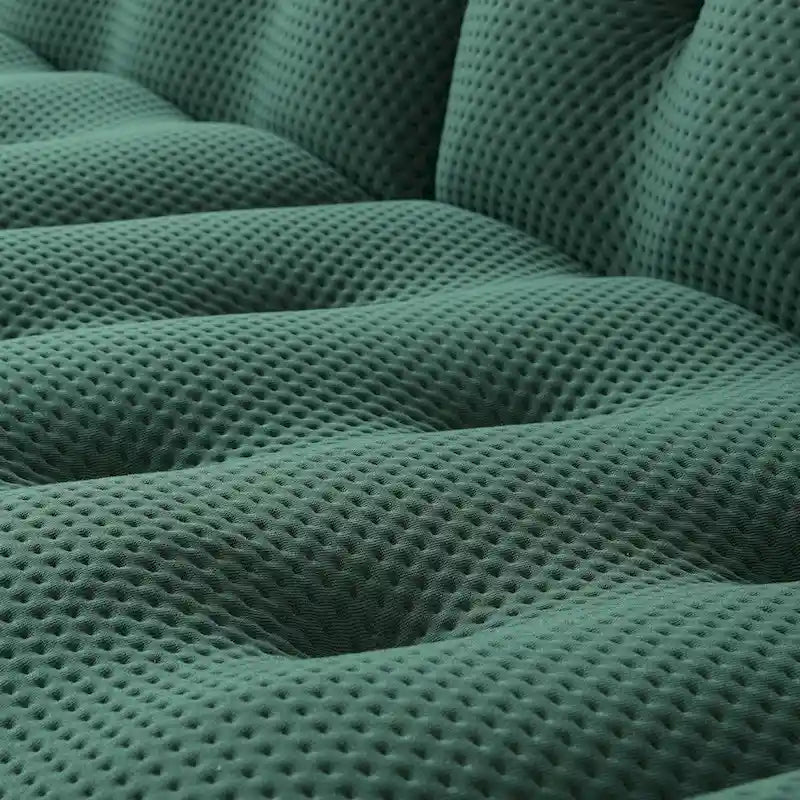 Modern Comfy Couch 3 Seater, Upholstered Floor Sofa 3D Textile Material Cloud Couch for Living Room, Apartment