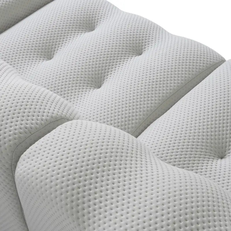 Modern Comfy Couch 3 Seater, Upholstered Floor Sofa 3D Textile Material Cloud Couch for Living Room, Apartment