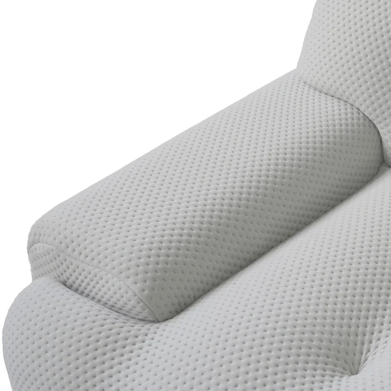 Modern Comfy Couch 3 Seater, Upholstered Floor Sofa 3D Textile Material Cloud Couch for Living Room, Apartment