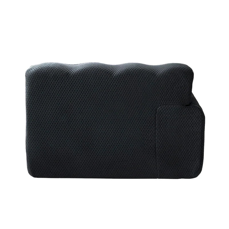 Modern Comfy Couch 3 Seater, Upholstered Floor Sofa 3D Textile Material Cloud Couch for Living Room, Apartment