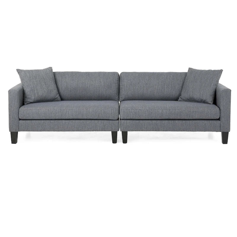 Comfy 3-Seat Sofa with Wooden Legs, Modern Style for Living Room and Study