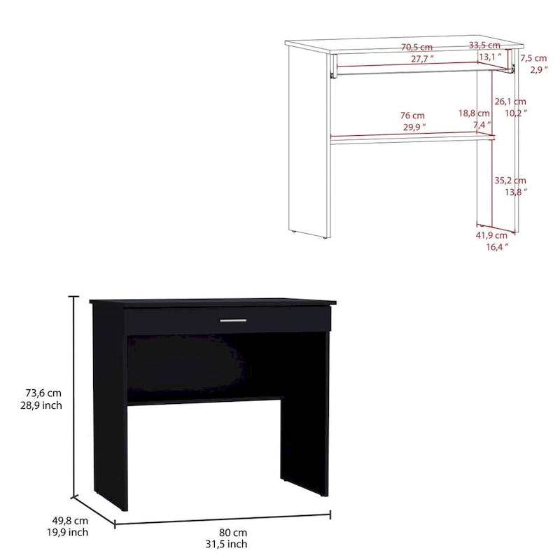 Writting Desk White 80 C